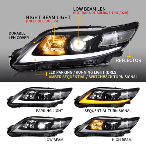 NINTE headlights for Toyota Camry 2009-2011