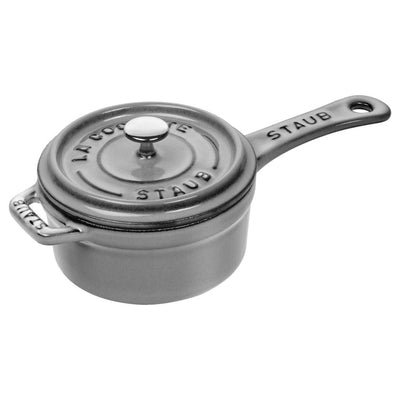 Cast Iron - 0.25-qt Mini Saucepan - Black –