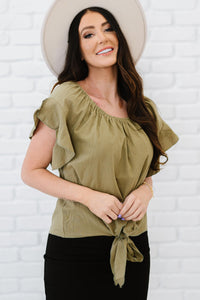 To Be Loved Tie-Front Top