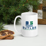 Butler Bookkeeping Logo White glossy mug