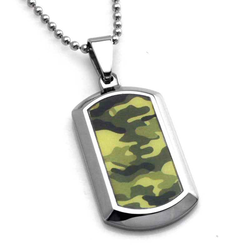 camo dog tag necklace