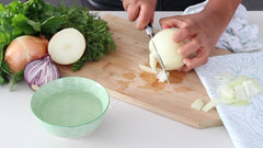 cutting onions 