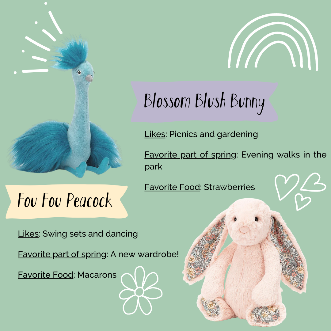 Blossom Blush Bunny and Fou Fou Peacock 