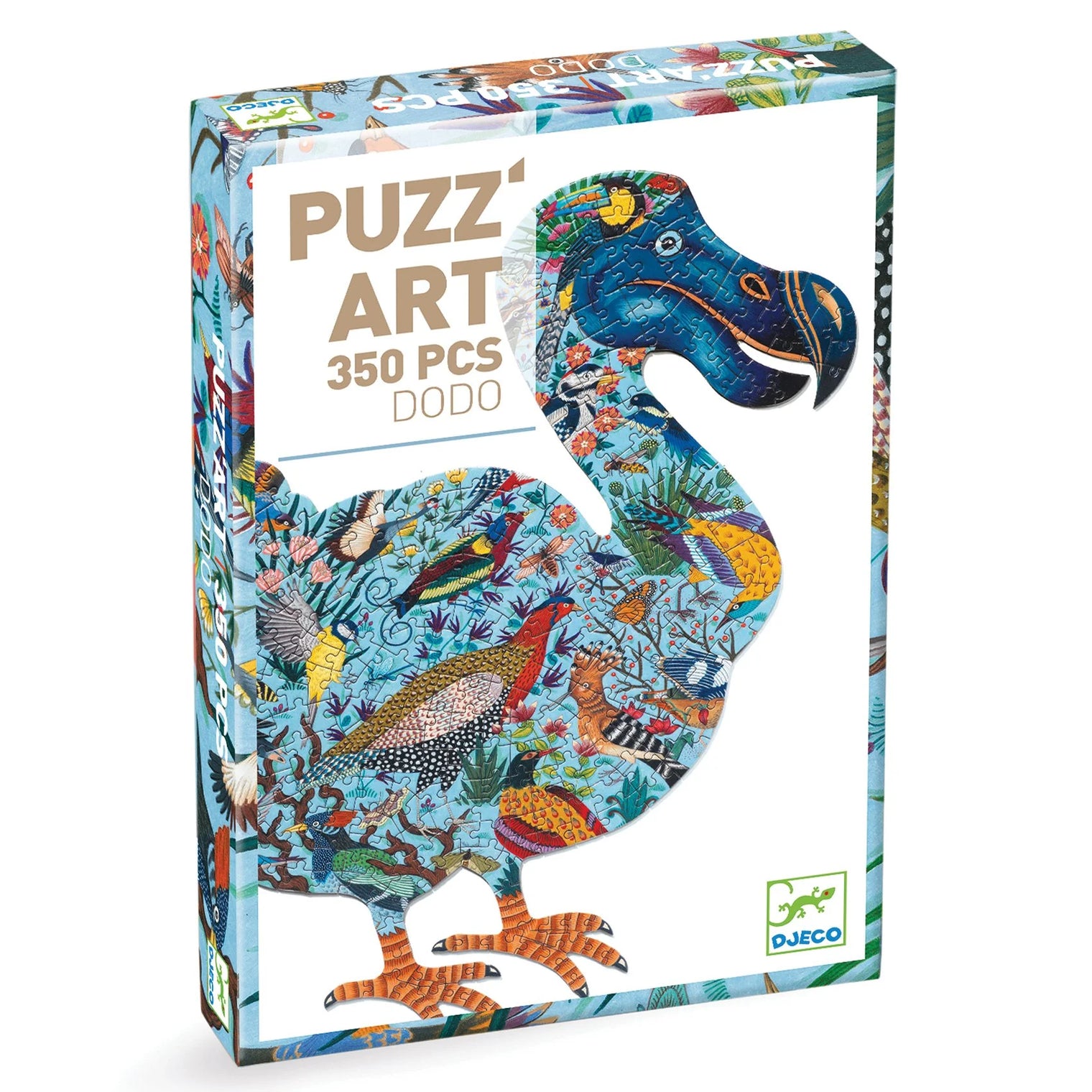 The box of a blue dodo puzzle. 