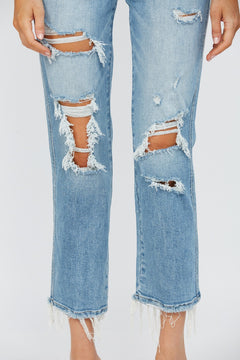 Luna High Rise Straight Denim