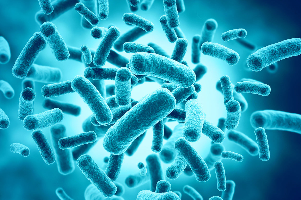 Picture of bacteria floating in an open space