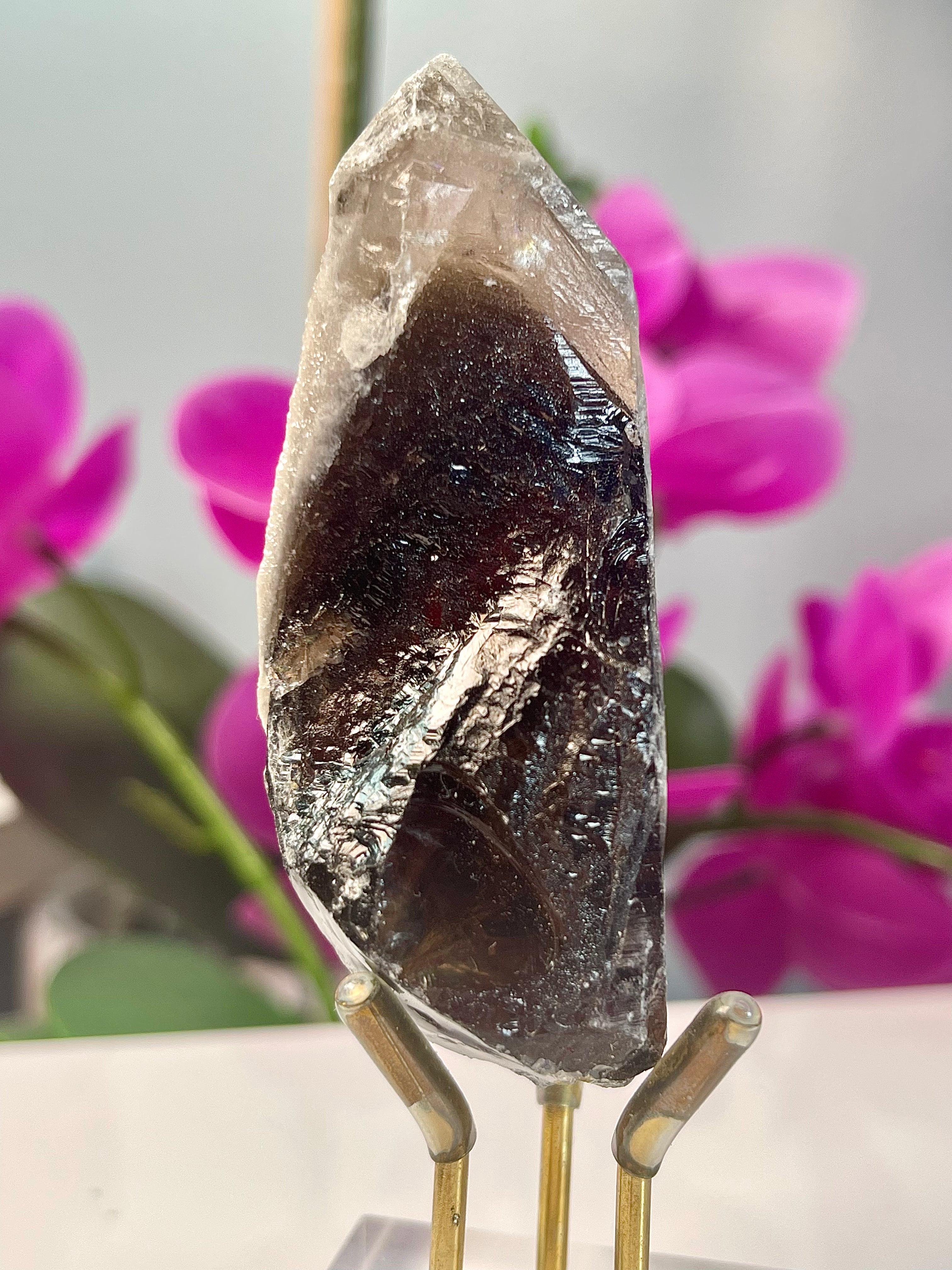 Morion Phantom Yin Yang Lemurian | Rainbow | Pearlescent | Y511