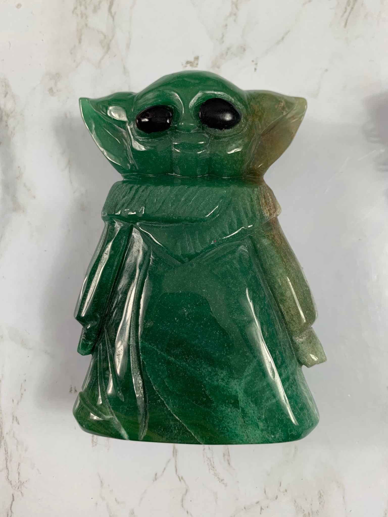 Hand Carved Baby Yoda Crystal Addict Closet