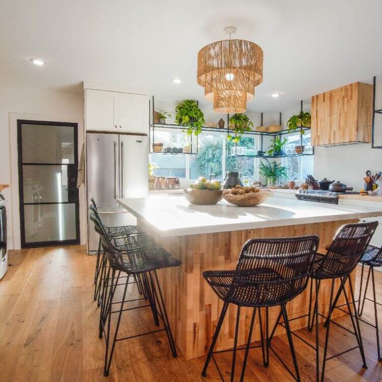 Kitchen Area with a Iron Door