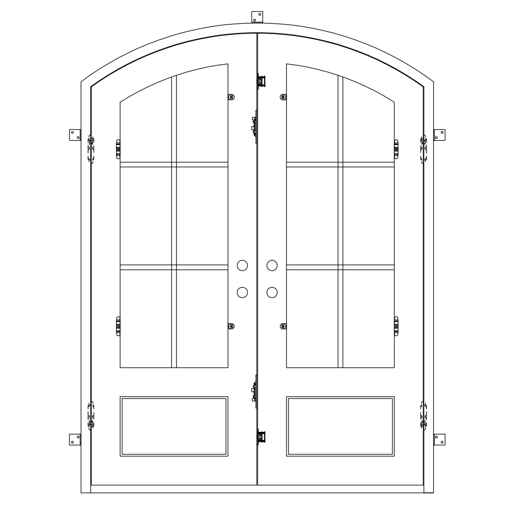 CAD of PINKYS Air 8 Double Arched Doors