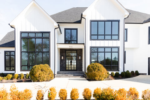 PINKYS Iron Doors Home Pictured with Exterior Steel Doors and Windows