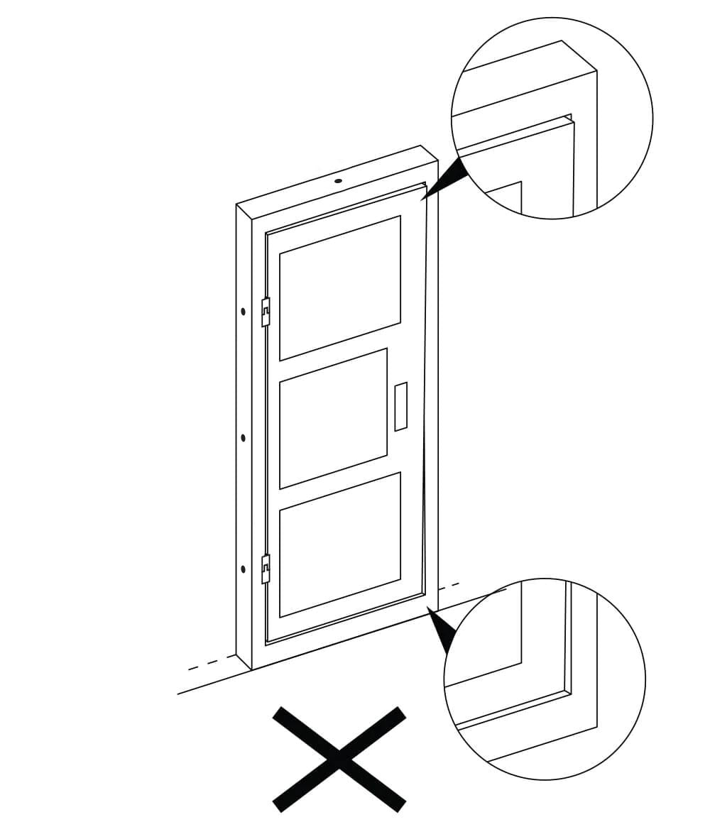 Adjusting a Door Lineart image 3