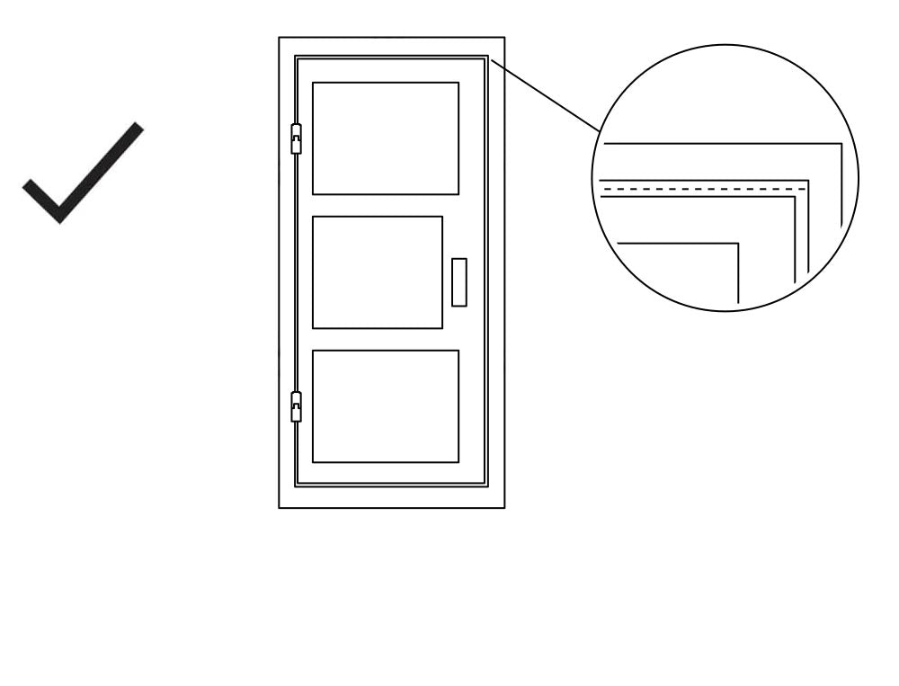 Adjusting a Door Lineart image