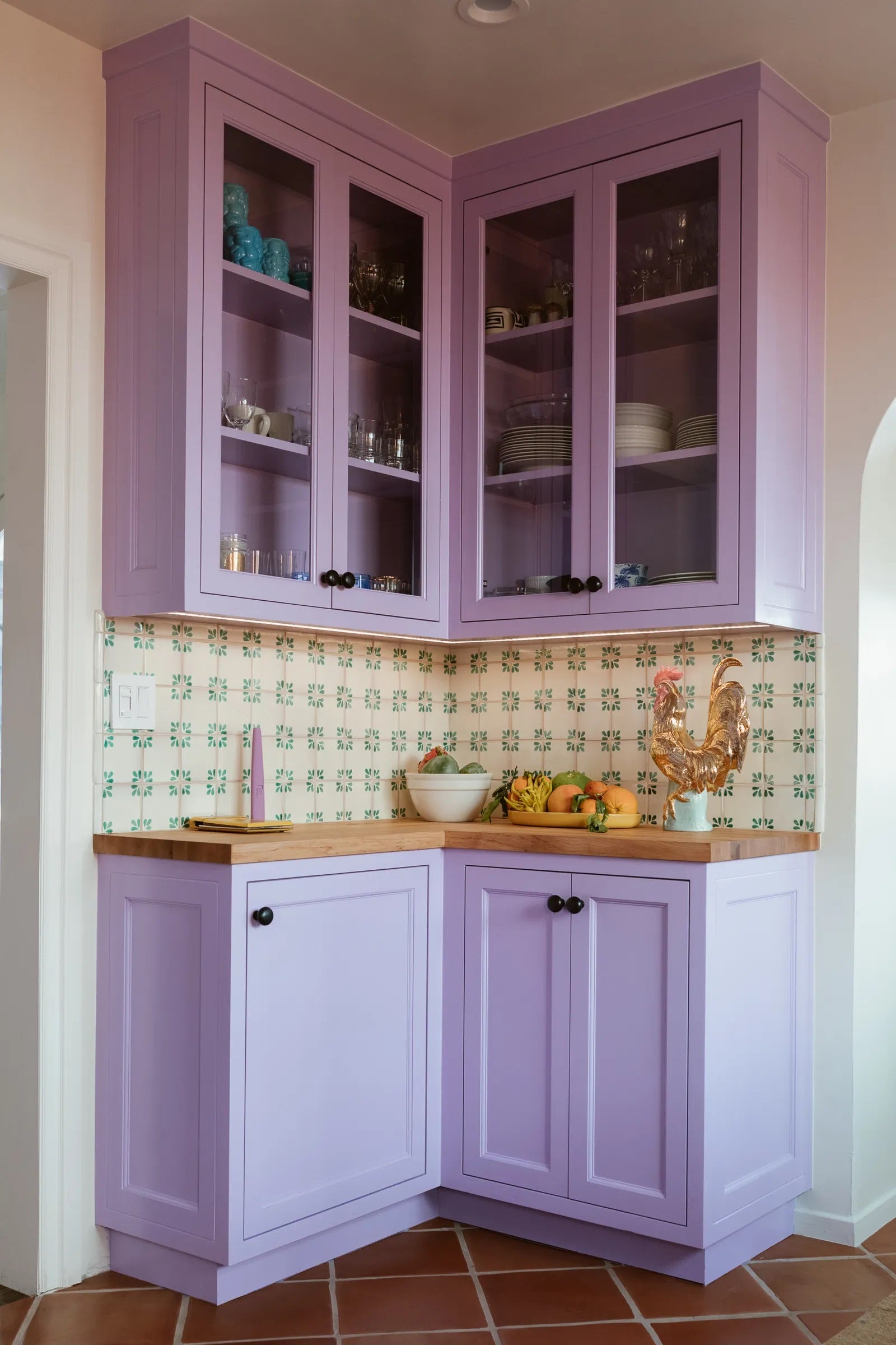 Purple Corner Cabinets