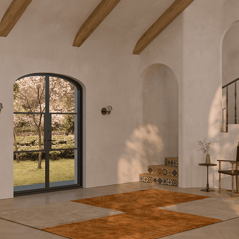 Pinkys air 4 double arch door shown inside a home