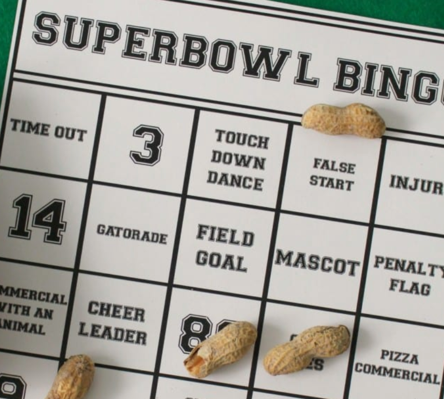 superbowl bingo with the kids