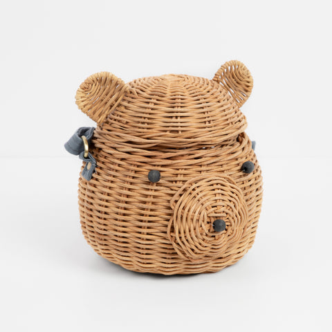 Meri Meri Woven Straw Bunny Basket - British Isles