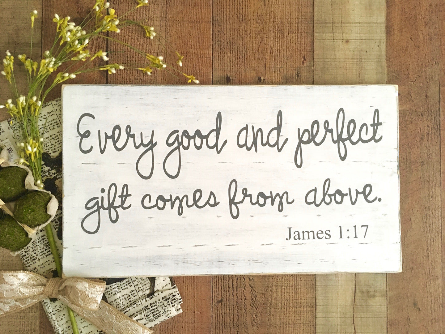 Every Good and Perfect Gift Comes From Above Bible Verse Home Decor Si – Sweet Bay Lane