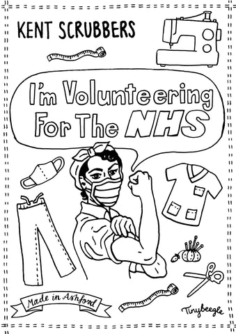 Volunteering for the NHS Kent Scrubbers sewing scrubs