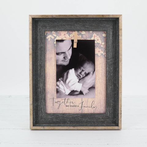 Together We Make a Family Peg Frame Wedding Gift Idea 