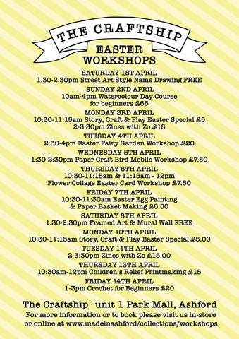 Easter creative Workshops in Ashford, Kent