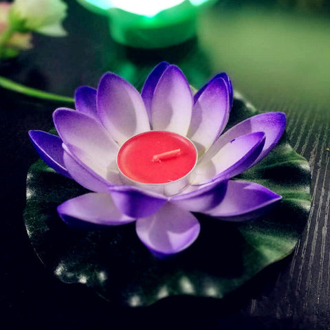 5pcs Colorful Lotus Water Lantern