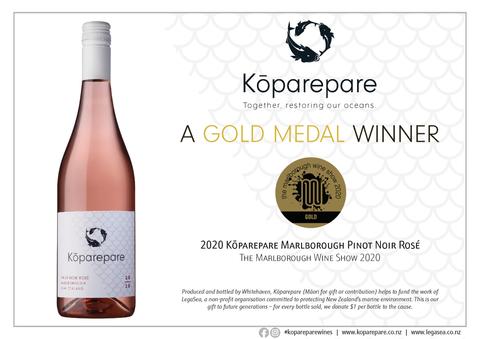 2020 Kōparepare Pinot Noir Rosé - Gold Medal