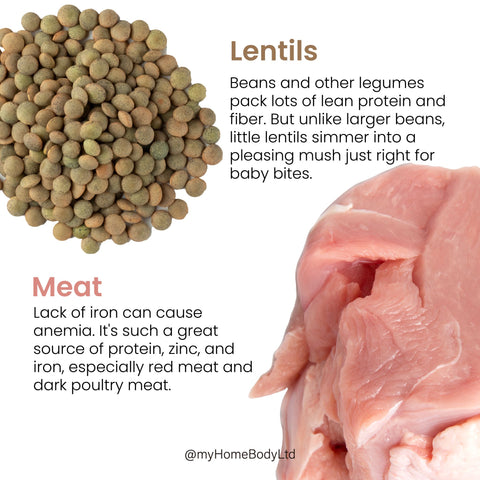 lentils and meat for baby
