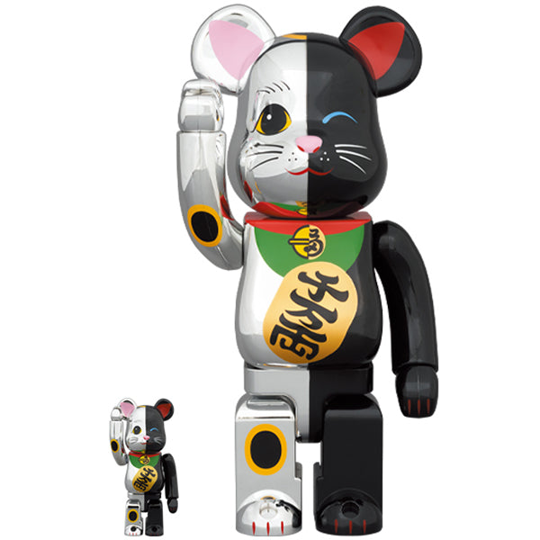 BE@RBRICK 招き猫 銀×黒 100％ & 400％ – MCT TOKYO