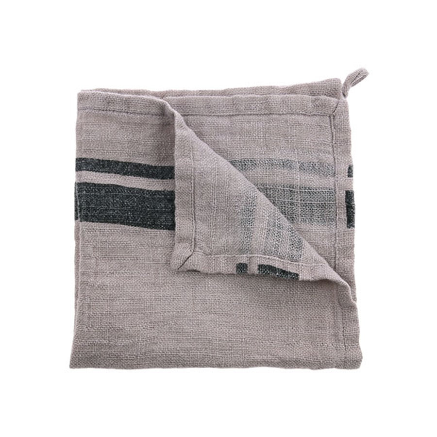 Natural linen grey napkin - set of 2