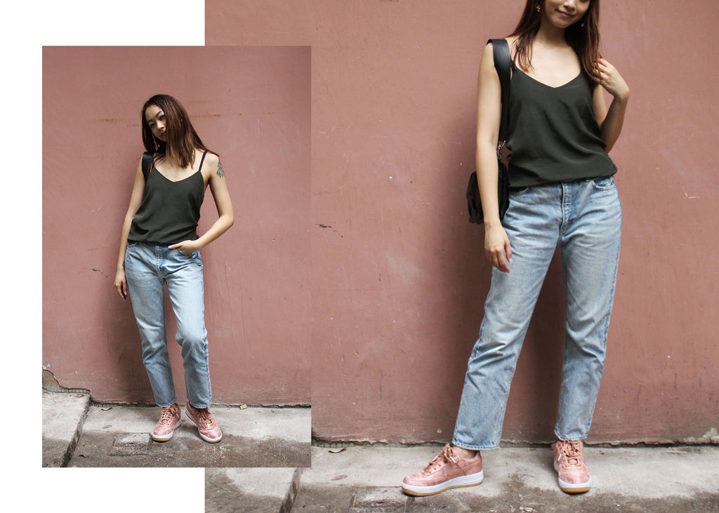 The Silk Cami Thrifted Denim 3 Ways