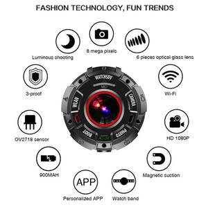 Smart Wearable Camera Watch Style Outdoor Sports Watch Camera with WIFI Function IP68 Waterproof