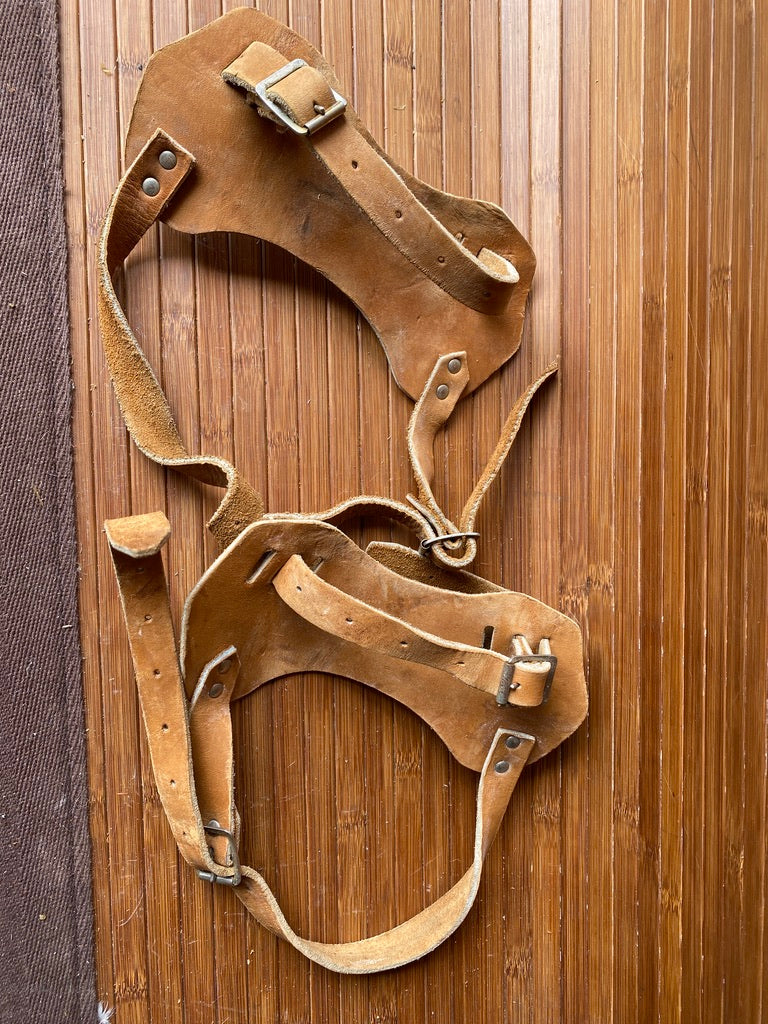 Vintage Leather Snowshoe Bindings