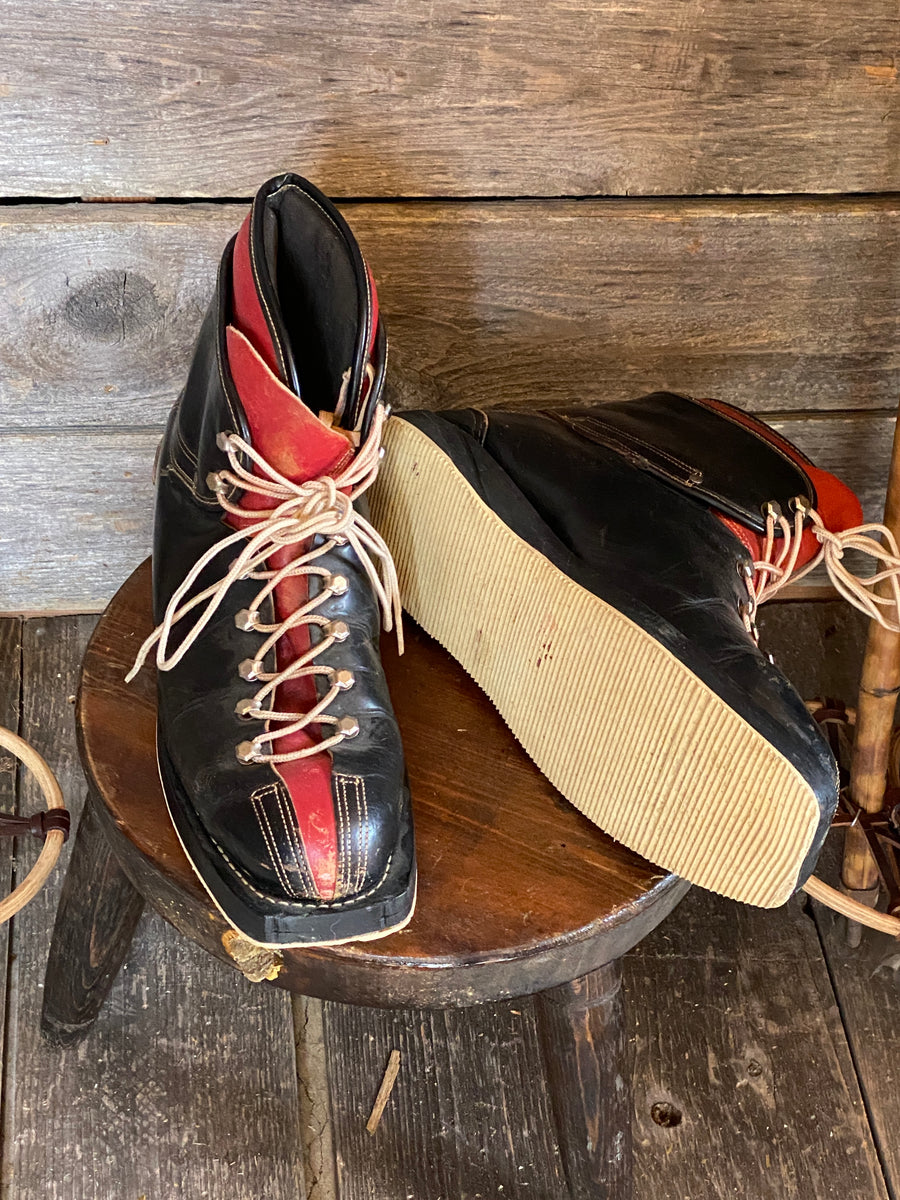 old school ski boots