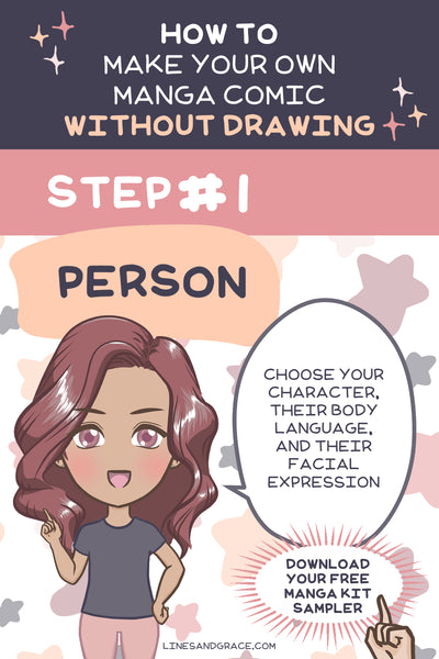 How to make a manga comic without drawing | Step 1. Person