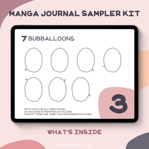 Manga Journal Sampler Kit | Speech bubbles or balloons