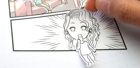 How to make comics without drawing using Storytelling Stickers on Lines and Grace - Choose your characters