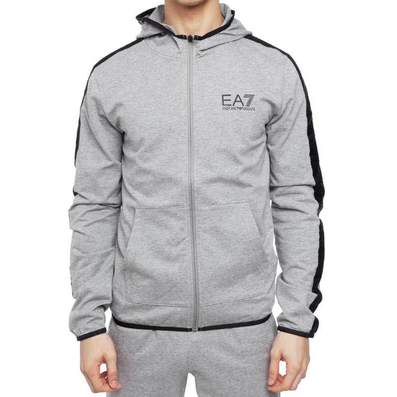 Emporio Armani EA7 Mens Lightweight Cotton Full-Zip Hoodie With Brande –  Sutton Sports