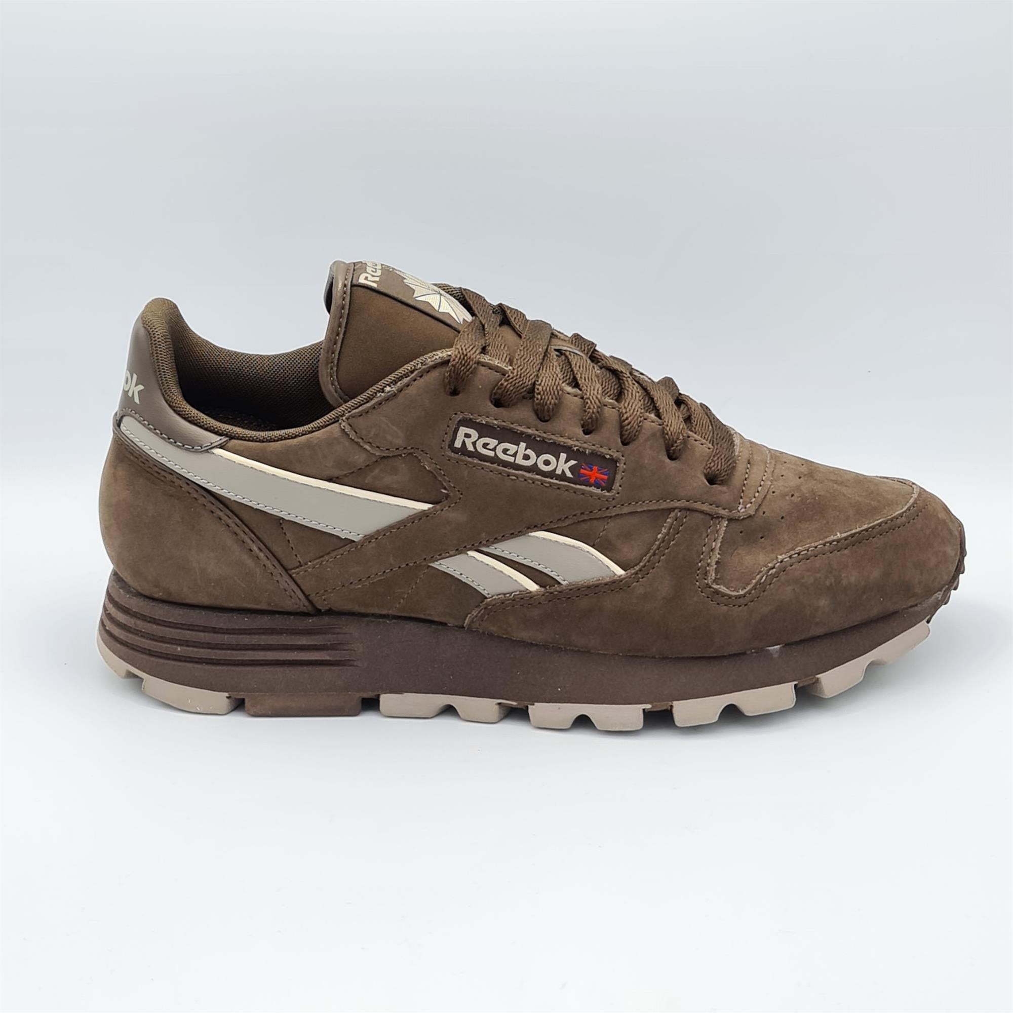 brown reebok trainers