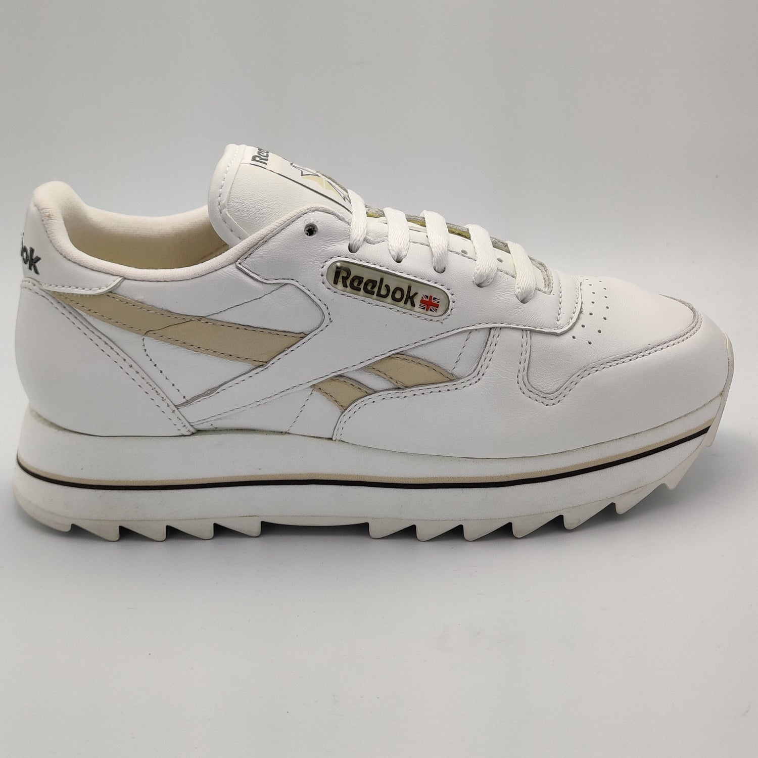 reebok classic leather double trainers