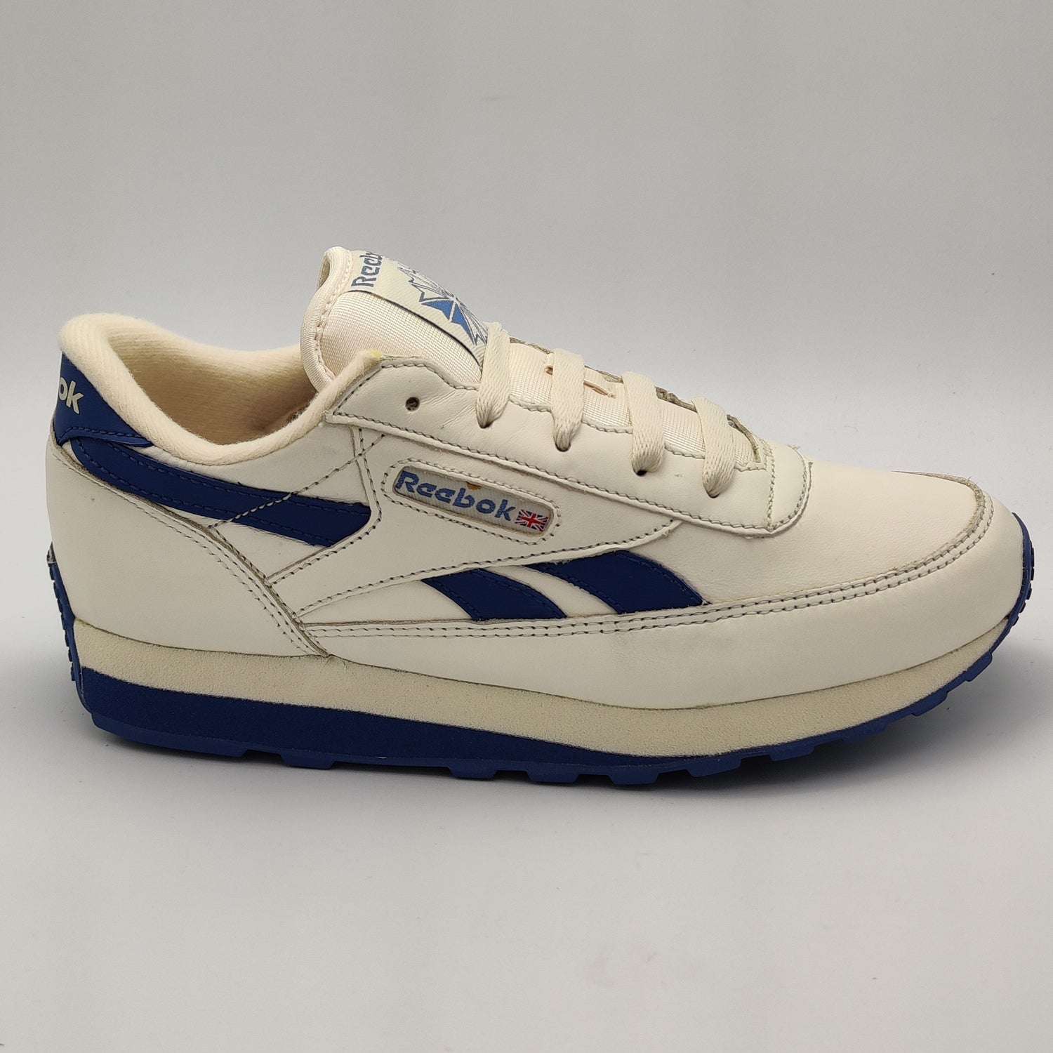 reebok classic cream and blue