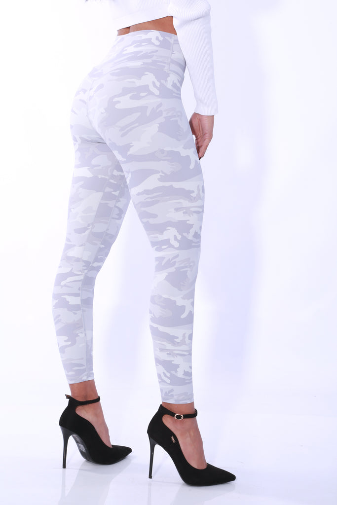 White sales camouflage leggings