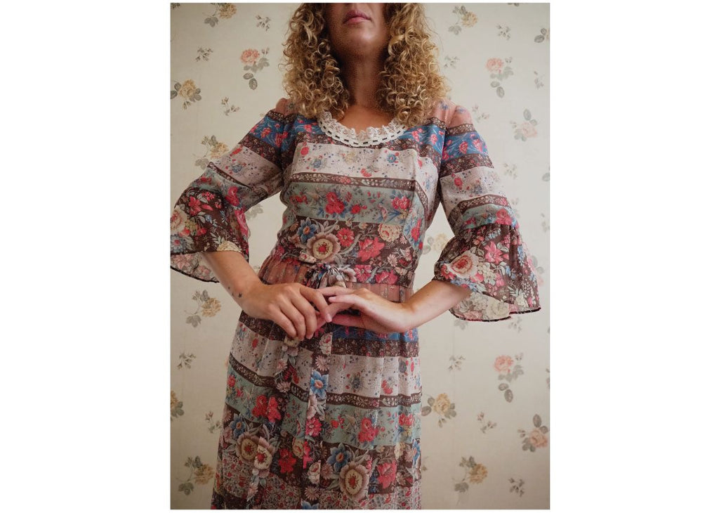 Wanderlust Vintage - Kati at Laura Phillips dress