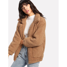Load image into Gallery viewer, Dual Pocket Faux Fur Jacket - MariaNoor