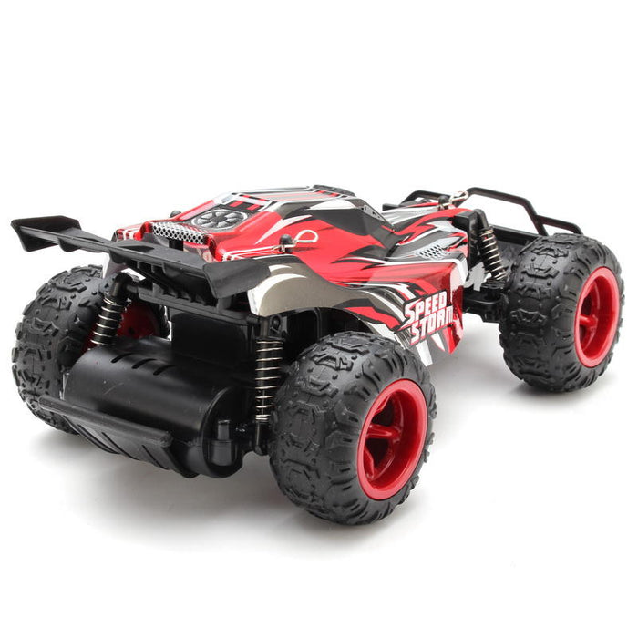 red and blue remote control car