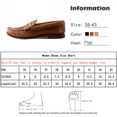 Comfortable Retro Flat Big Yards Solid Color Flat Shoes Loafers – boholooks