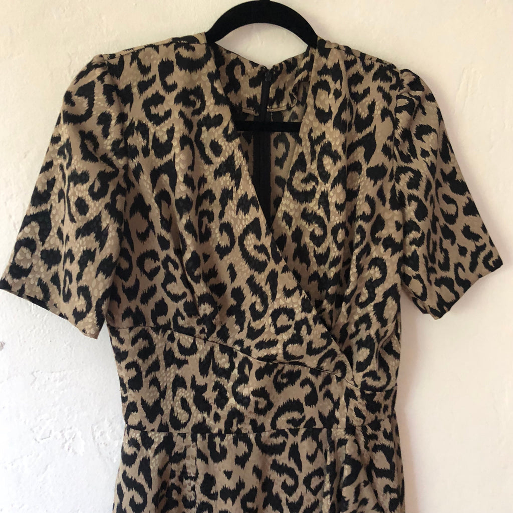 80s leopard print dress