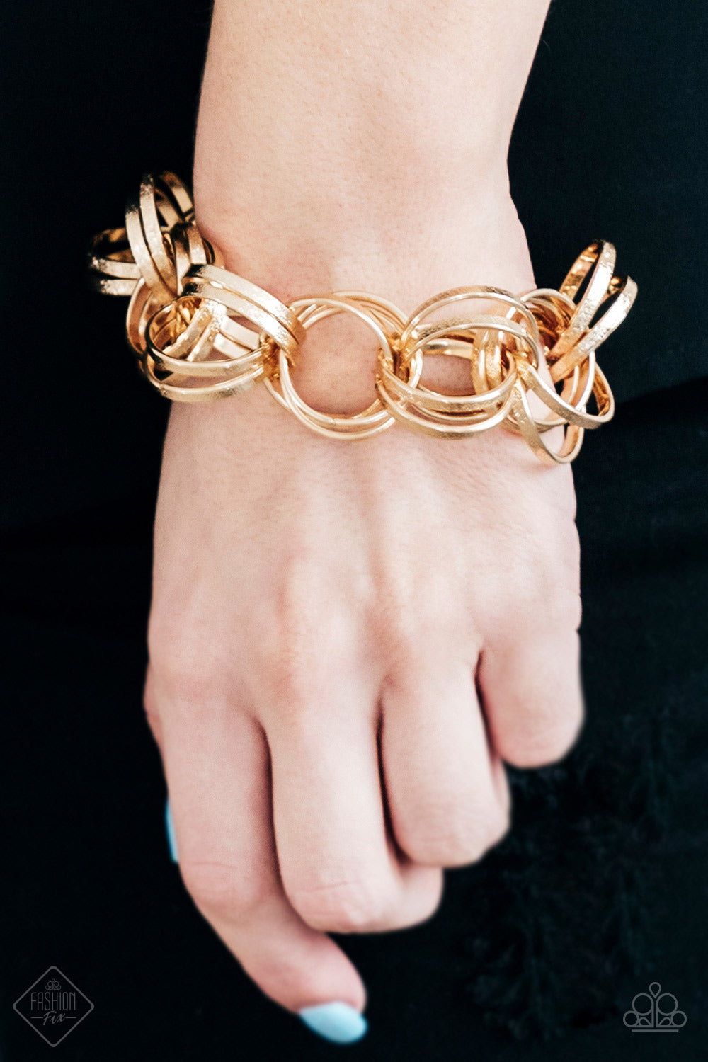 paparazzi be fierce gold bracelet