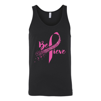 Breast Cancer Awareness Shirt, Believe Pink Ribbon Shirt - Dashing Tee