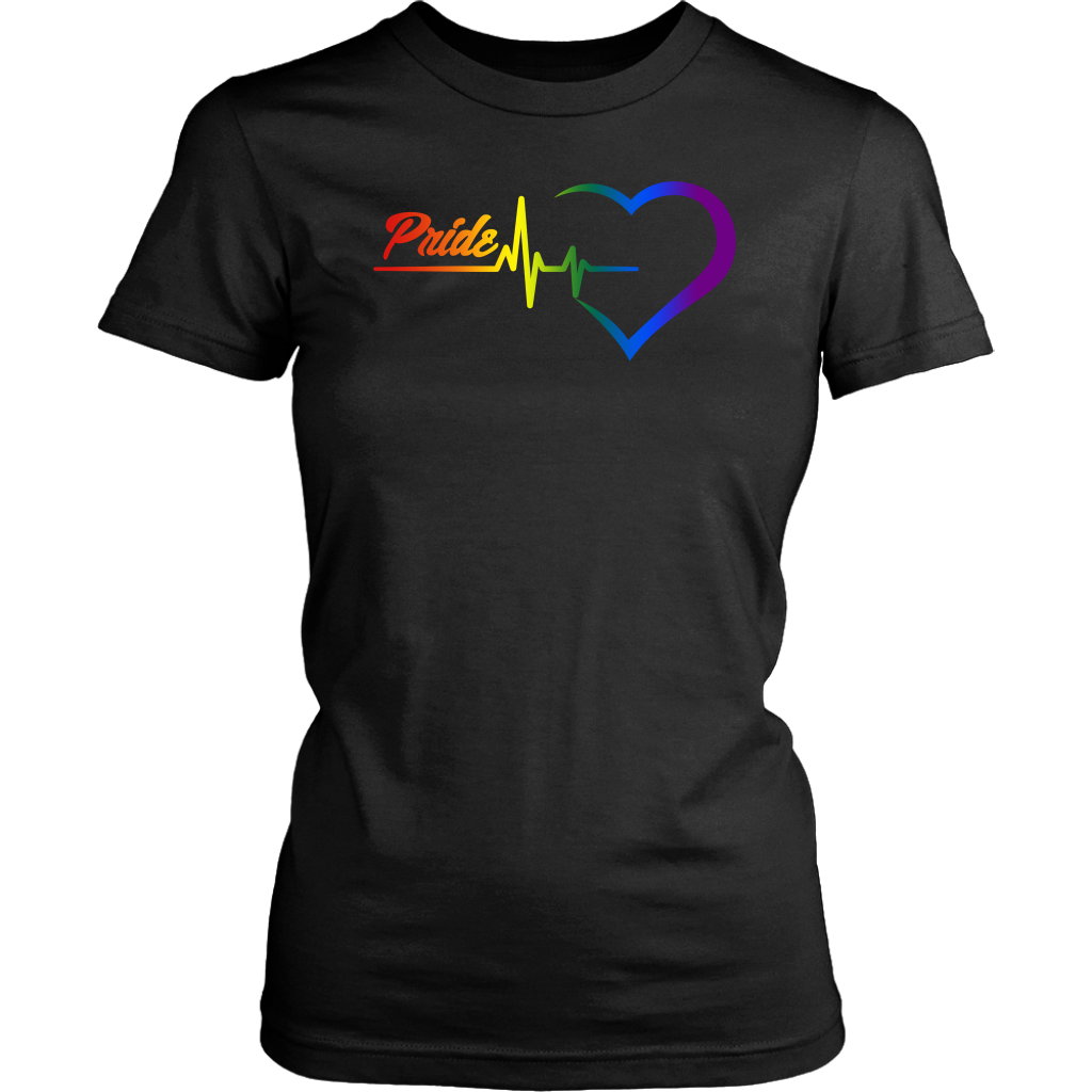 Pride Heartbeat Rainbow Shirt, LGBT Shirt, Nurse Shirt - Dashing Tee